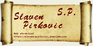 Slaven Pirković vizit kartica